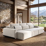 Sofá 3 Cuerpos Rizzonte Tela Beige - 2.76m