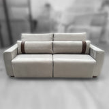 Sofa Rizzonte 1.96MT / Cream 2388 Ecocuero 6001 Outlet S/CAMBIO NI DEVOLUCIÓN Di Qualita