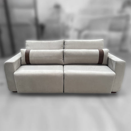 Sofa Rizzonte 1.96MT / Cream 2388 Ecocuero 6001 Outlet S/CAMBIO NI DEVOLUCIÓN Di Qualita