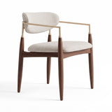 Silla Adara c/ brazo BR6032 / COR CASTAÑO / METAL CHAMPAGNE STOCK