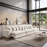 Sofá 3 Cuerpos Moon Tela Beige - 3.40m