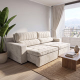 Sofá 2 cuerpos Toquio Tela Beige - 2.44m