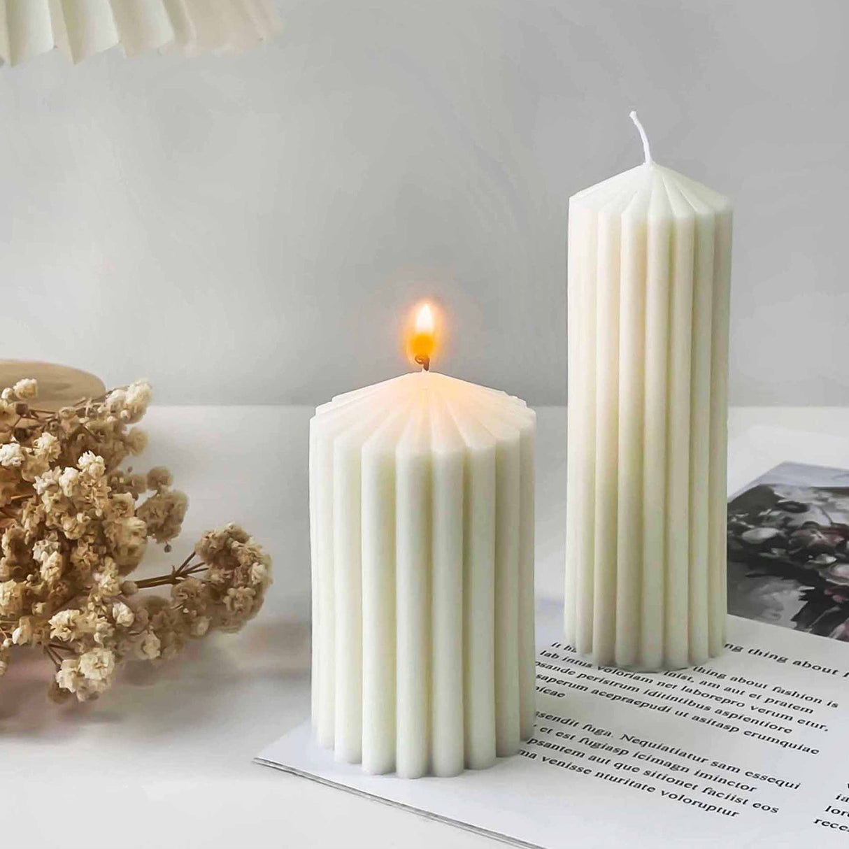 Vela de Cera Blanca Candles Nórdica