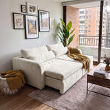 Sofá 2 cuerpos Zurich Tela Beige - 2.08m