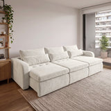 Sofá 2 cuerpos Zurich Tela Beige - 2.98m