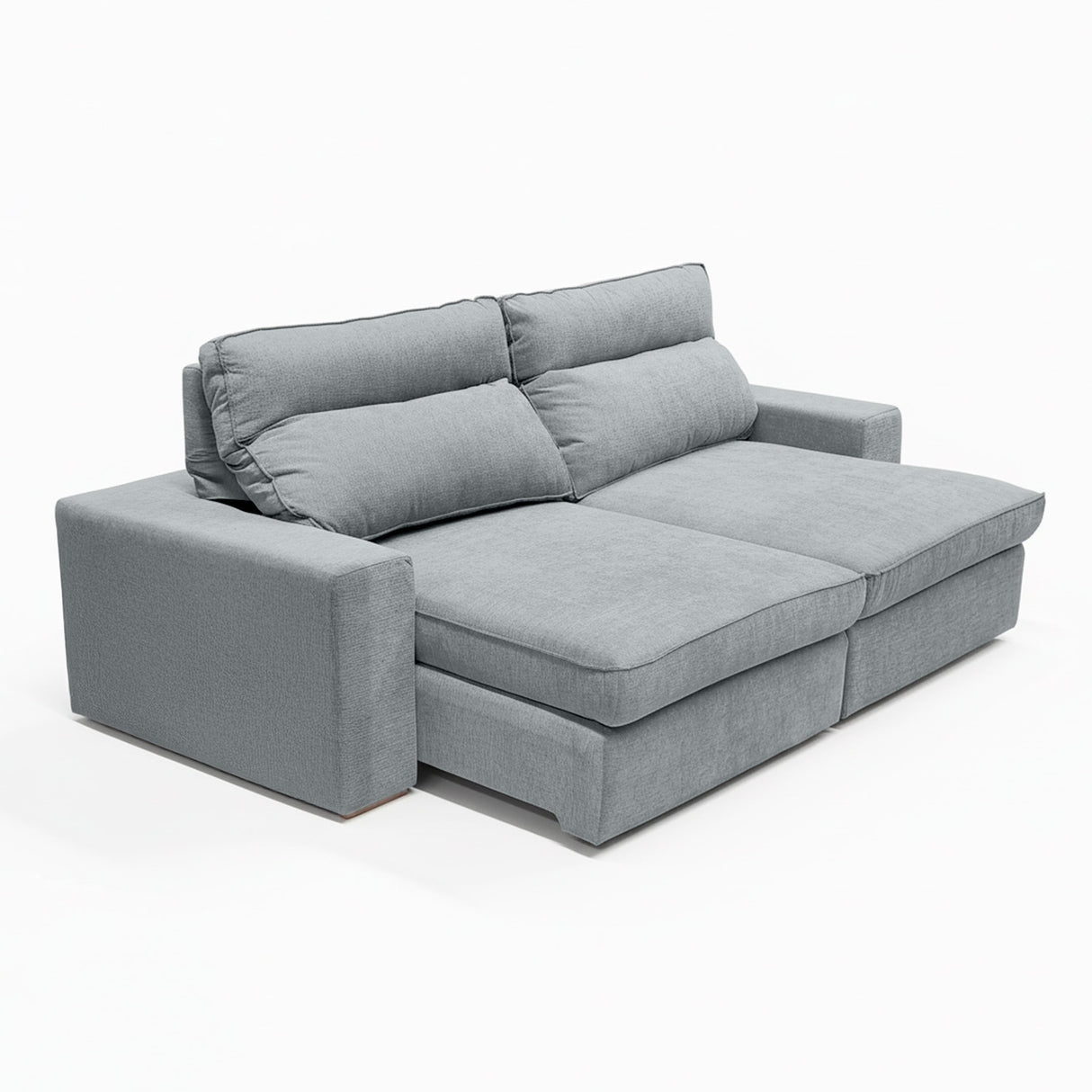 sofá  extensible de 2 cuerpos  color gris 