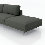 Sofá de terraza con pouf