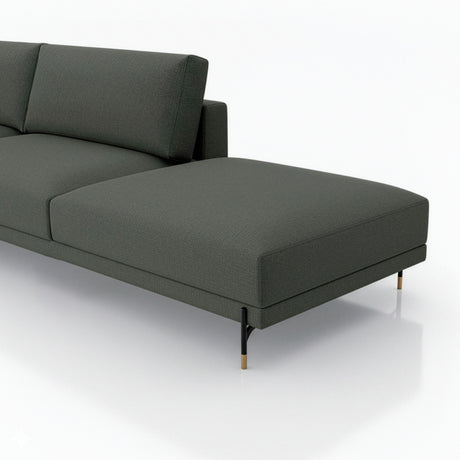 Sofá de terraza con pouf