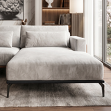 Sofá seccional 3 cuerpos Desser con chaise Longue izquierdo Tela beige - 2.78m