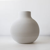 Florero de Cerámica Blanco Redondo Kelida Porcelana