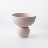 Jarrón semicírculo color rosa / jarrón rosa pastel / jarrón rosa / jarrón decorativo color rosa / jarrón decorativo  semicircular color rosa 