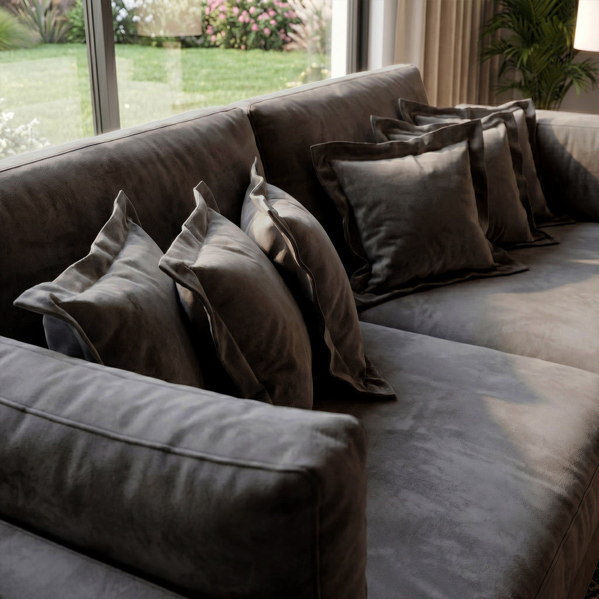 Sofá 2 cuerpos Liberty Tela Gris oscuro - 2.00m a Confección