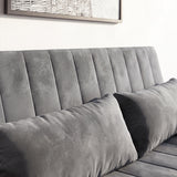 Sofá 2 cuerpos Málaga Tela Gris oscuro - 1.30m