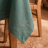 MANTEL BORDE PICOT VERDE 180 x 350cm