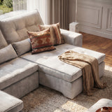 Sofá 2 cuerpos Miami Tela Beige - 2.24m