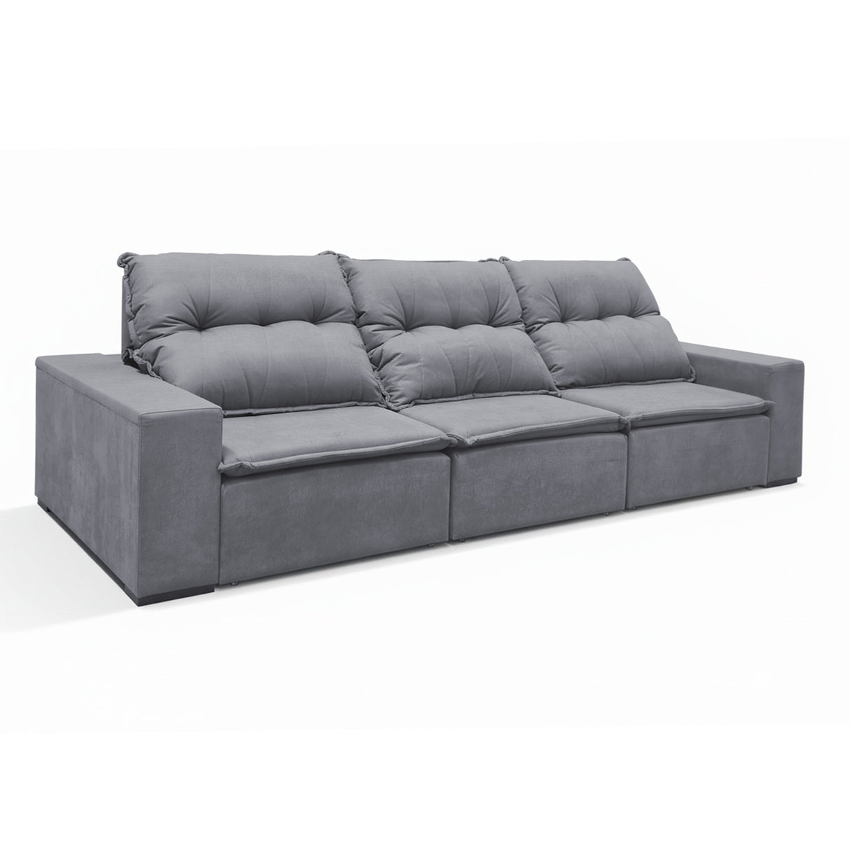 Sofá extensible de 3 cuerpos, con tela lino y de 3 cuerpos en 3/4.