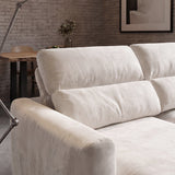 Sofá 3 Cuerpos Paris Tela Beige - 3.04m