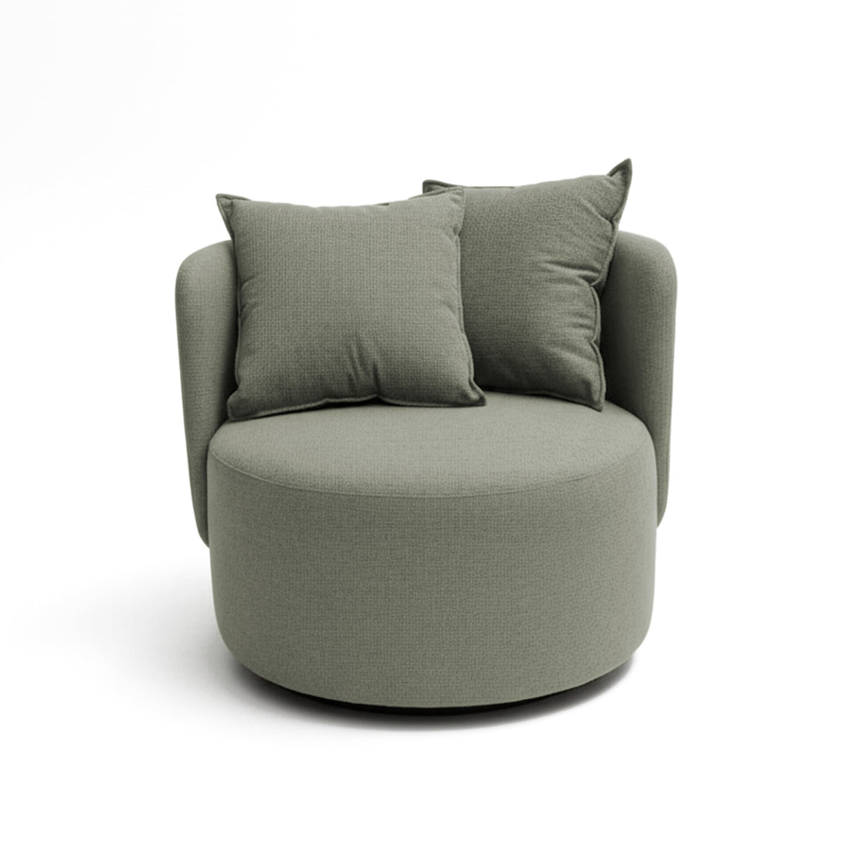 Poltrona giratoria color verde musgo