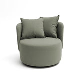 Poltrona giratoria color verde musgo