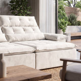 Sofá 3 Cuerpos Prediletto Tela Beige - 3.60m