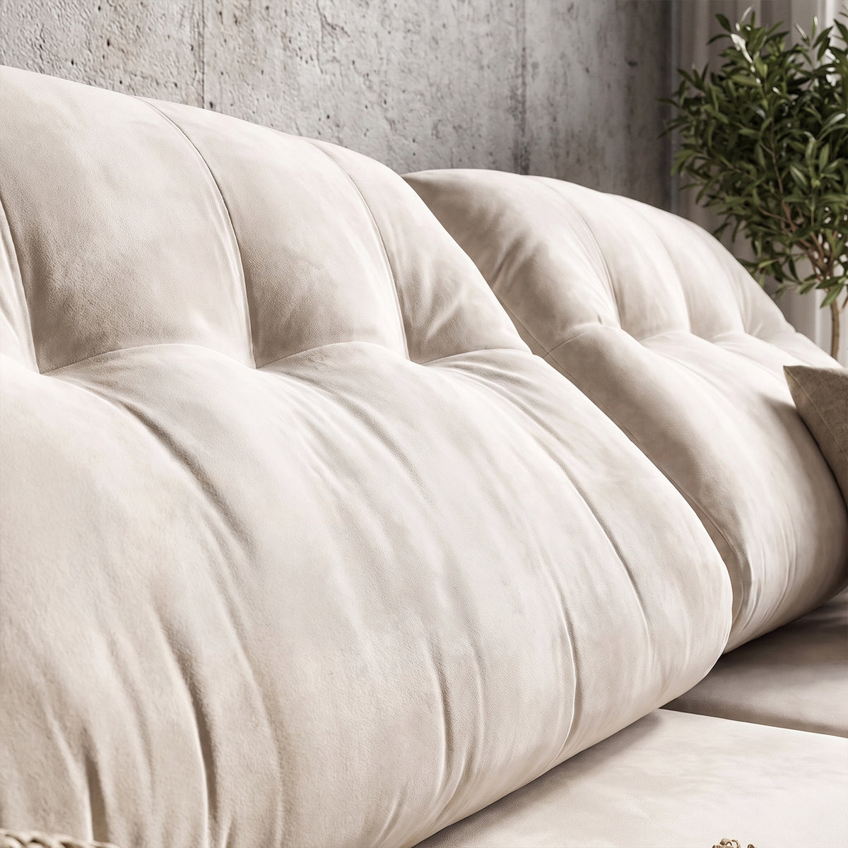 Sofá 2 cuerpos Royalle Tela Beige - 2.70m a Confección