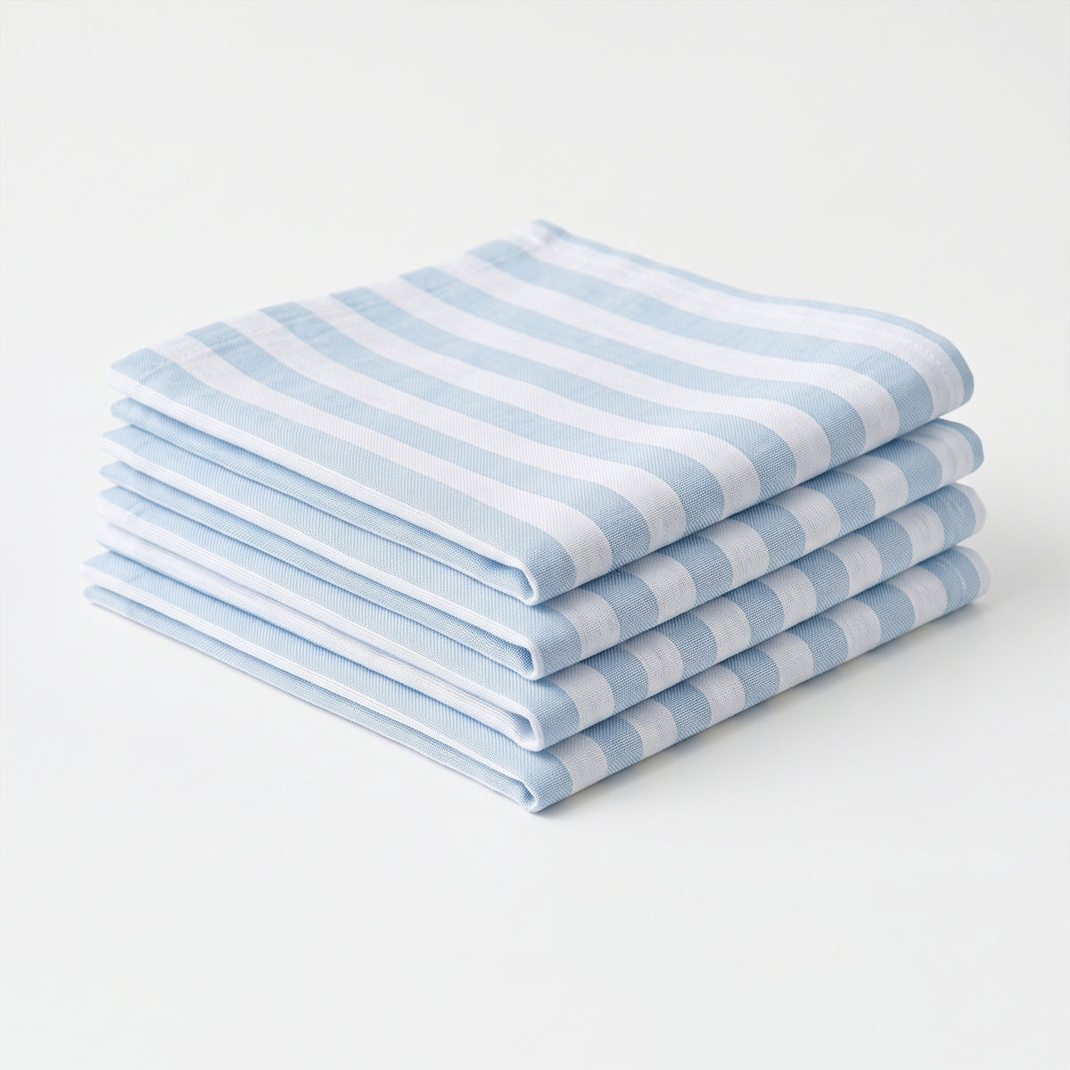 Set  4 Servilletas Laika Rayas Celeste