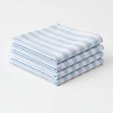 Set  4 Servilletas Laika Rayas Celeste