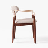 Silla Adara c/ brazo BR6032 / COR CASTAÑO / METAL CHAMPAGNE STOCK