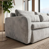 Sofá Modular 2 Cuerpos Treviso Tela Gris Claro - 2.28m a Confección