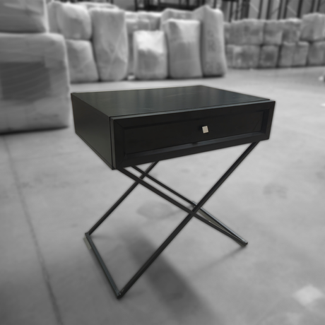 Velador Eva Negro Outlet S/CAMBIO NI DEVOLUCIÓN Re Decora