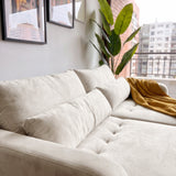 Sofá 2 cuerpos Zurich Tela Beige - 2.08m