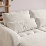 Sofá 2 cuerpos Zurich Tela Beige - 2.98m