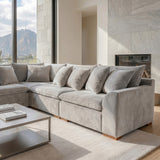 Sofá 4 Personas Atualittá en "L" Tela Gris Claro - 2.97M X 2.97M de Chaise Longue