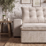 Sofá 2 Cuerpos Caribe Tela Beige - 2.24m a Confección