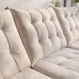 Sofá 3 Cuerpos Caribe Tela Beige - 3.39m a Confección