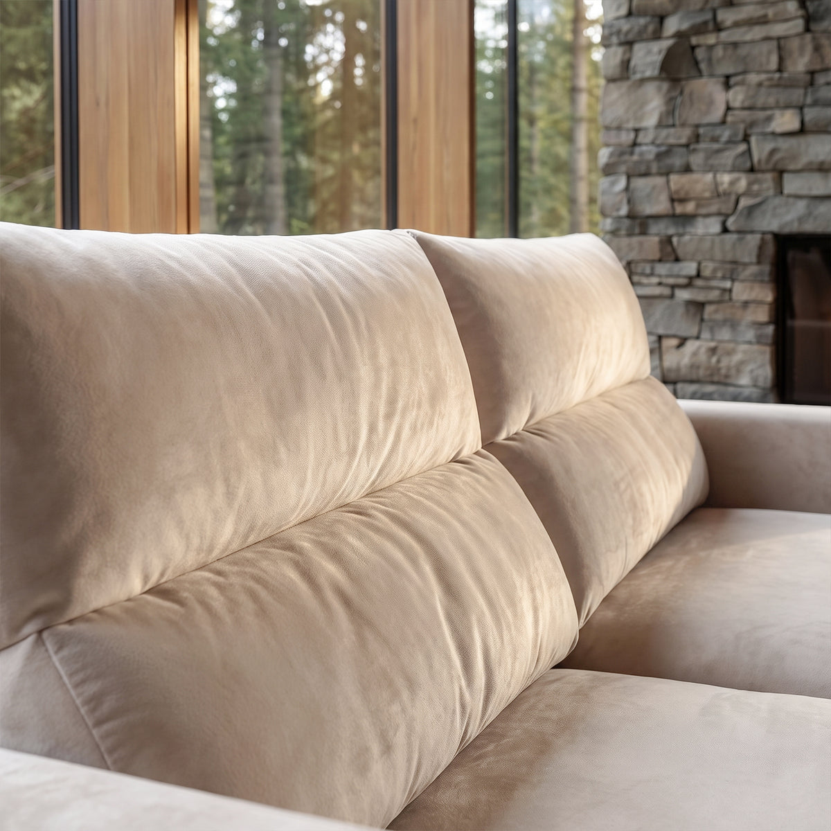 Sofá 2 Cuerpos Dublin Tela Beige - 2.10m a Confección