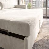 Sofá 2 cuerpos Málaga Tela Beige - 1.50m