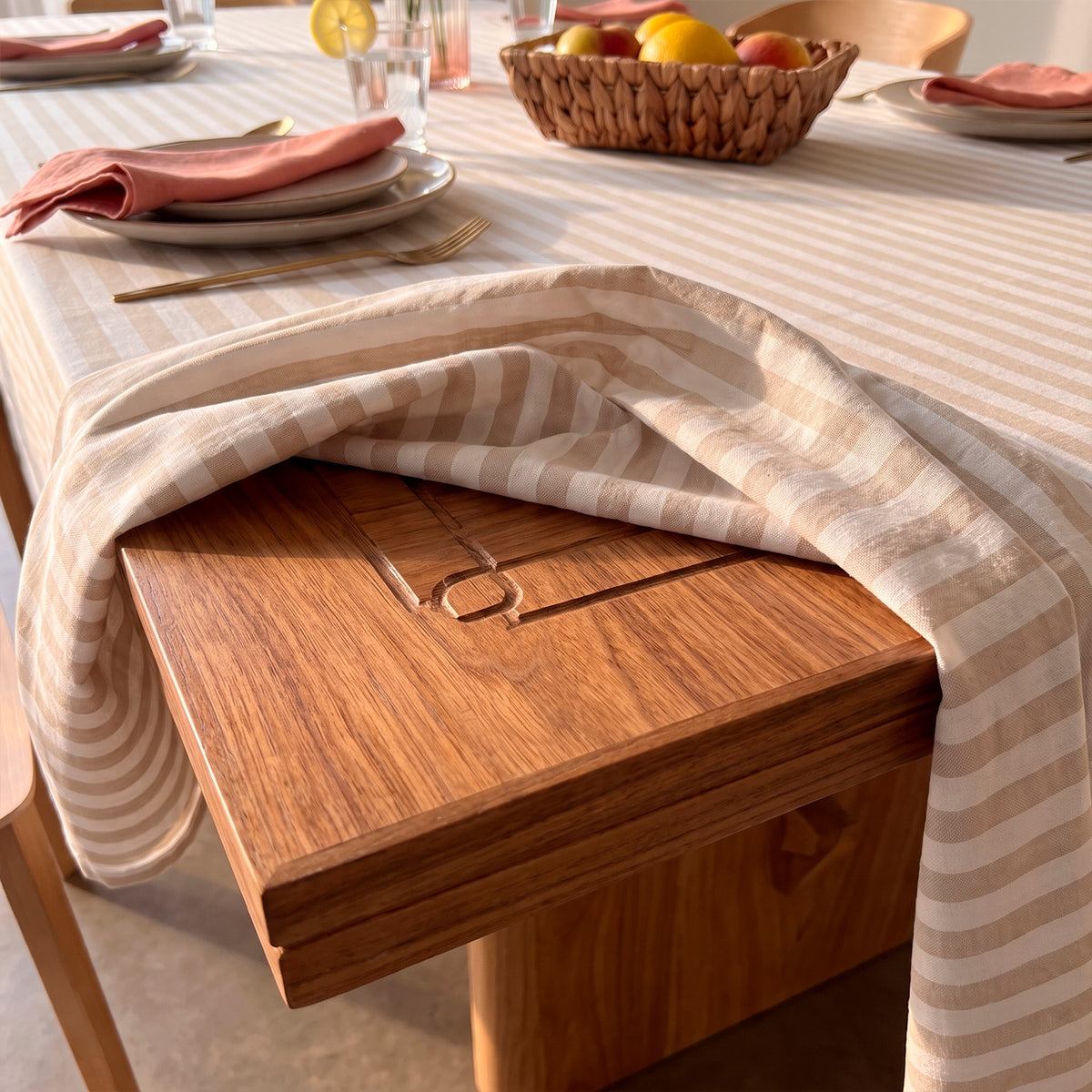Mantel Laika Rayas beige