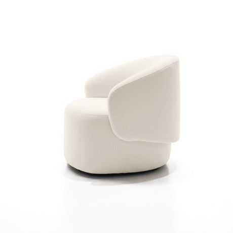 poltrona giratoria color beige claro