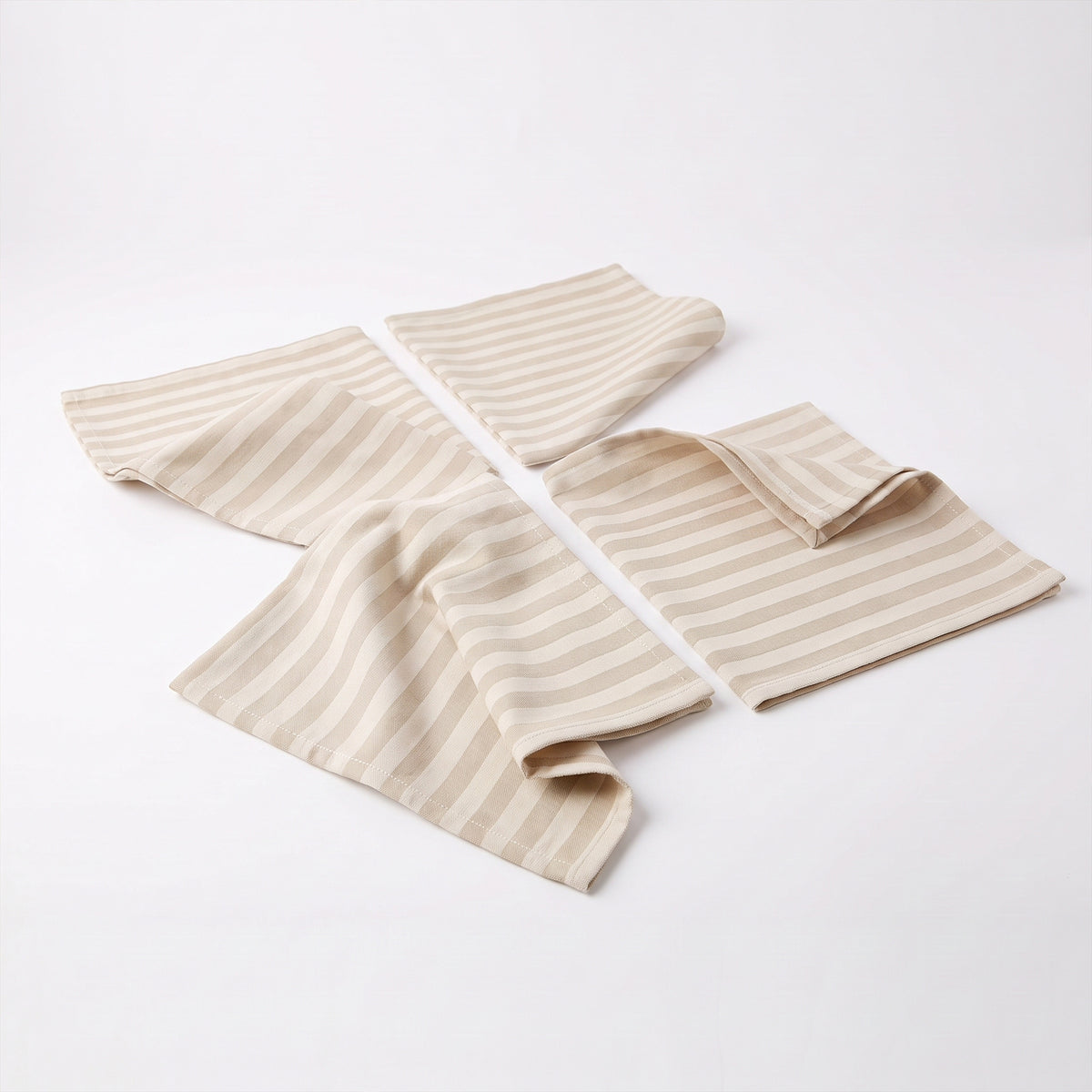 Set 4 Servilletas Laika Rayas beige