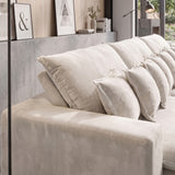 Sofá 3 Cuerpos Moon Tela Beige - 3.40m