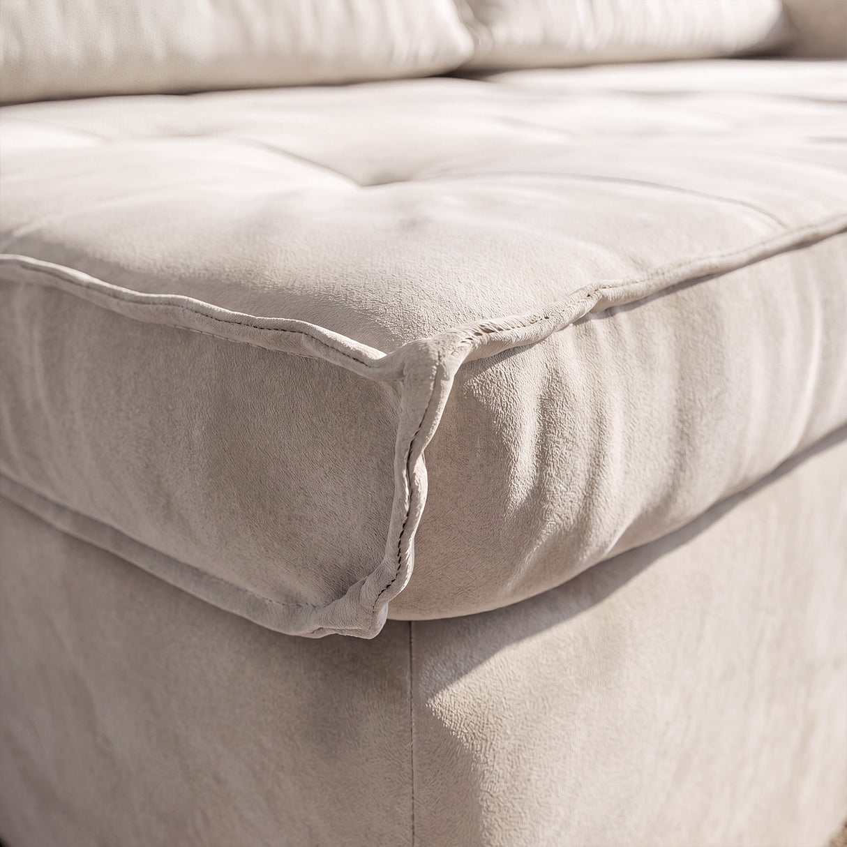 Sofá 2 cuerpos Toquio Tela Beige - 2.44m