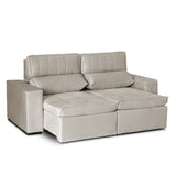 Sofá Extensible y Reclinable Toquio Tejido Arena 2388 Impermeabilizado - 2.04MT Stock