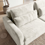 Sofá Modular 2 Cuerpos Treviso Tela Beige - 2.08m a Confección
