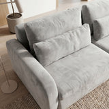 Sofá Modular 2 Cuerpos Treviso Tela Gris Claro - 2.28m a Confección