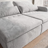 Sofá 2 cuerpos Zurich Tela Gris - 2.08m