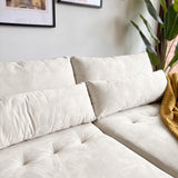 Sofá 2 cuerpos Zurich Tela Beige - 2.08m