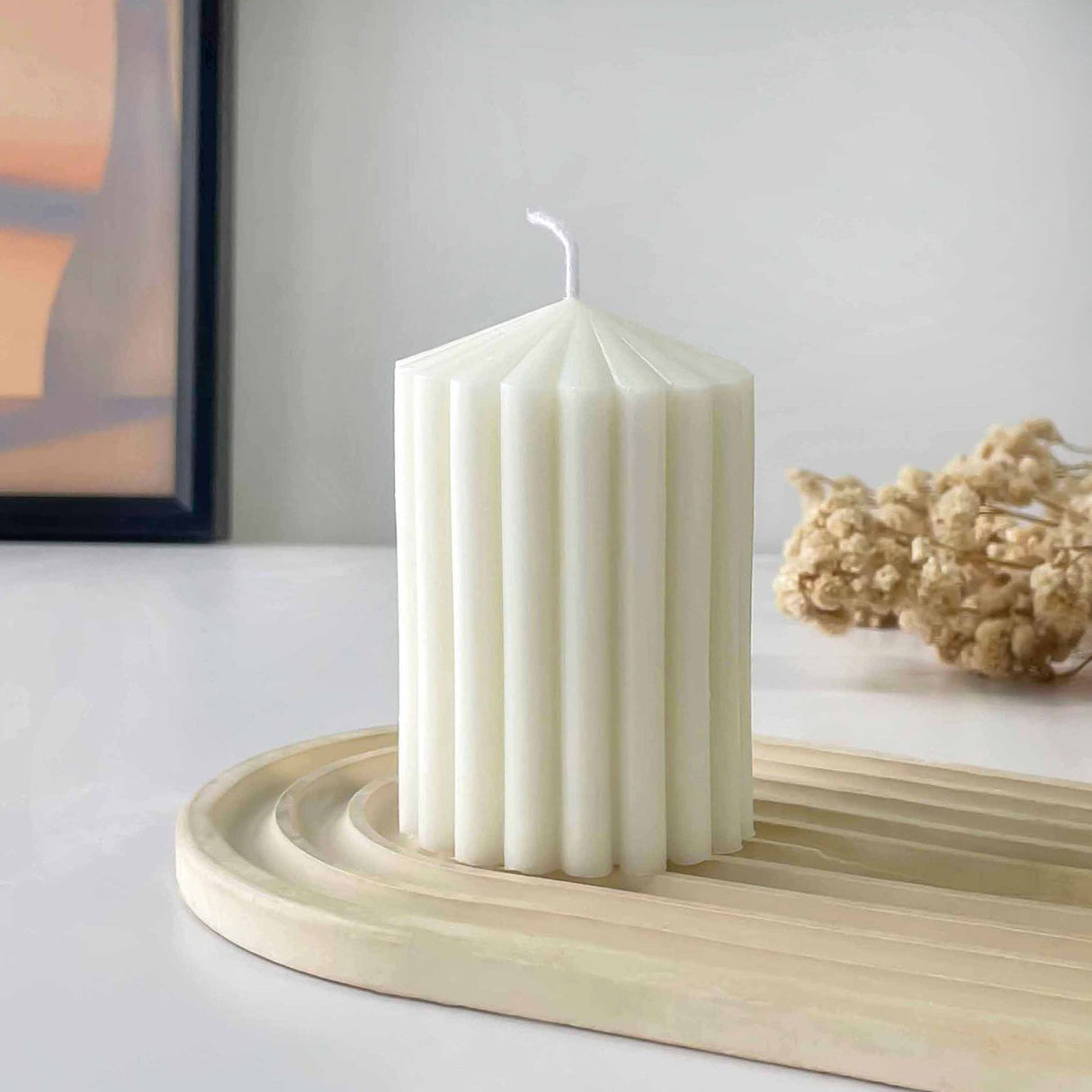 Vela de Cera Blanca Candles Nórdica