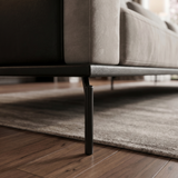 Sofá seccional 3 cuerpos Desser con chaise Longue izquierdo Tela beige - 2.78m