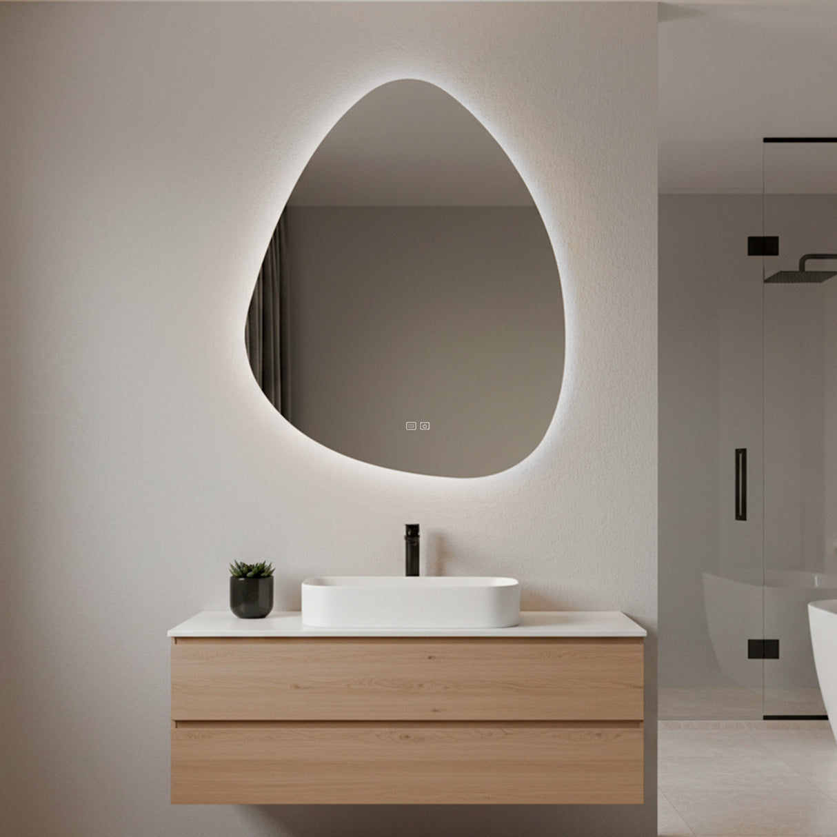 Espejo Led Triangulo Redondo